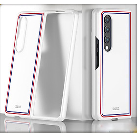 Ốp lưng chống sốc cho Samsung Galaxy Z Fold 3 hiệu Likgus Brow luxury (chất liệu cao cấp, thiết kế thời trang họa tiết 3 sọc màu) - hàng nhập khẩu