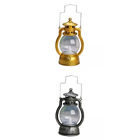 2x Hanging Lantern Retro Desk LED Oil Lamp Light for Tree Reading Study