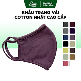 Khẩu Trang Vải Nam Nữ Khẩu Trang Nhiều Màu Cotton Nhật Cao Cấp 2 Lớp Chống Nắng