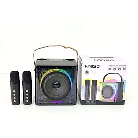 Mua Loa Bluetooth karaoke  KIMISO KMS-804 kèm 2 micro không dây xách tay công suất lớn  âm thanh sống động- Hàng chính hãng