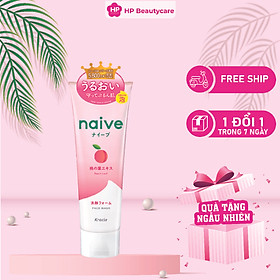 Sữa Rửa Mặt Sạch Sâu Chiết Xuất Lá Đào Kracie Naive Face Wash (Peach Leaf) 130g