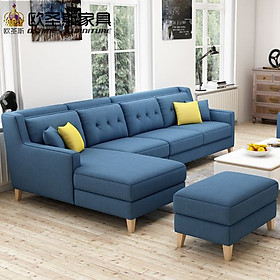 Mua Sofa phòng khách góc L MSF011 Juno Sofa 2m6 x 1m5 Tặng kèm đôn