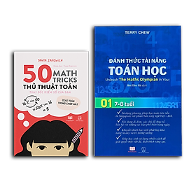 Combo sách Đánh thức tài năng toán học 1 và 50 thủ thuật toán học ( bộ 2 cuốn ) tổng hợp kiến thức toán lớp 1, lớp 2 - Hiệu sách Genbooks