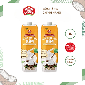 Combo 2 Hộp Nước Cốt Dừa XIM Chef's Choice - Mom Cooks 1000ml/hộp