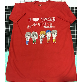 Áo phông chữ chibi TVXQ