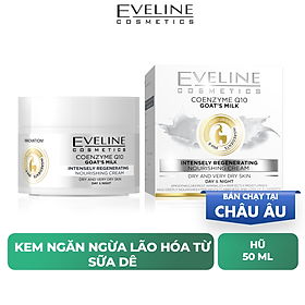 Kem hỗ trợ ngăn ngừa lão hóa và mịn da dành da khô và rất khô từ sữa dê Eveline GOAT'S MILK -  Hũ 50 ml