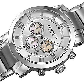 Akribos XXIV Men's AK622 'Grandiose' Chronograph Quartz Stainless Steel Bracelet Watch