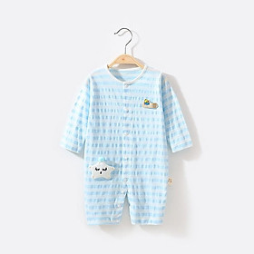 Bộ body suit dài tay cotton mỏng cho bé 0-9 tháng tuổi - quần áo sơ sinh