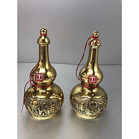 Mua combo 2 chiếc hồ lô cúng rượu bằng đồng khắc rồng tinh xảo
