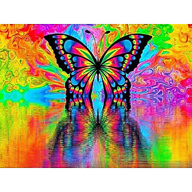 Bimkole 5D Diamond Painting Butterfly Full Drill DIY Rhinestone Pasted with Diamond Set Arts Craft Decorations (12x16inch)