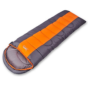 Túi ngủ cắm trại nhẹ 4 mùa , ấm áp cho du lịch dã ngoại Đi bộ đường dài-Màu quả cam-Size Loại mùa đông & mùa thu
