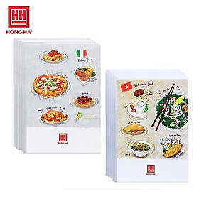 Lốc 5 quyển vở kẻ ngang 80 trang B5 Hồng Hà 1104 / Tập kẻ ngang Pupil Traditional Food