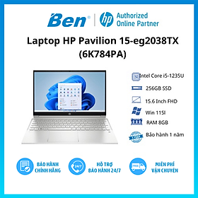 Laptop HP Pavilion 15-eg2038TX (6K784PA) (i5-1235U | 8GB | 256GB | VGA MX550 2GB | 15.6' FHD | Win 11) Hàng chính hãng