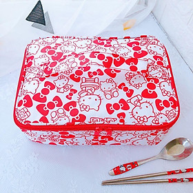 Sanrio Hello Kitty Túi Xách Hoạt Hình Trẻ Em Chống Nước Cách Nhiệt Túi Túi Đựng Đồ Ăn Trưa Sinh Viên Túi Đựng Hộp Cơm Trư