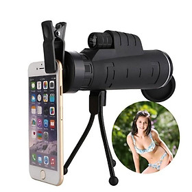 Ống nhòm gắn điện thoại 40x60 Telescope nhìn siêu xa, tặng kèm tripod+giá đỡ điện thoại 206763