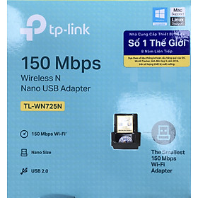 Bộ Chuyển Đổi USB Wifi Nano TP-Link TL-WN725N Chuẩn N 150Mbps - Hàng Chính Hãng