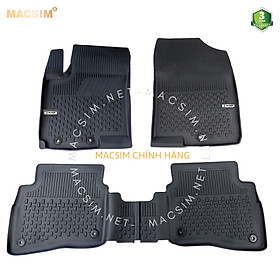 Thảm lót sàn ô tô nhựa TPE Silicon Hyundai I20 2015-2020 Black Nhãn hiệu Macsim