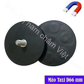 Nam châm mào taxi kích thước D66mm, nam châm siêu lực hút 1 bộ (2 cái)