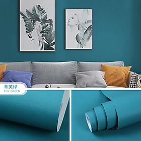 Mua Cuộn 10m giấy dán tường Xanh vân nổi có keo sẵn.
