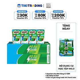 COMBO 2 Thùng 48 hộp sữa lúa mạch MILO ít đường 110ml (48x110ml)