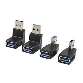 5Pcs USB Male to Female Extension Cable 90Degree Right Angle Adapter