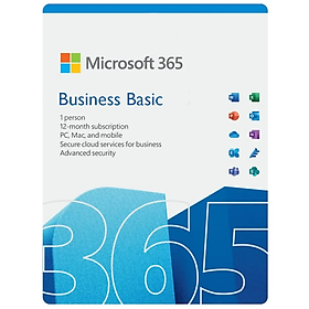 Hình ảnh Giấy phép bản quyền Microsoft 365 Business Basic | 12 Tháng | 1 Người Dùng | hộp thư 50GB | OneDrive 1TB - Hàng chính hãng