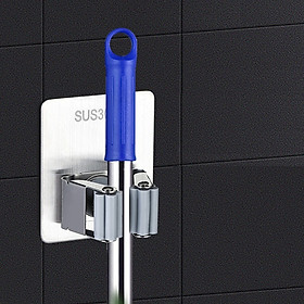 Giá Treo Tường - Móc Treo Cây Lau Nhà, Treo Chổi Inox 304 Dán Tường Cao Cấp