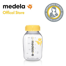 Bình trữ sữa Medela 150ml/250ml - Nắp bình tách tách hoàn toàn có thể nắp núm ty vô cho tới bé xíu bú