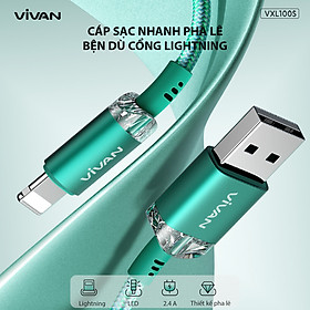 Mua Cáp Sạc Nhanh VIVAN VXM / VXC / VXL - 100S Thiết Kế Pha Lê Chất Liệu Dây Dù Bền Bỉ Sạc Và Truyền Dữ Liệu - HÀNG CHÍNH HÃNG