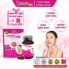 Viên uống USADENALI Canadas Collagen Eva++ bổ sung Glutathione, vitamin E chống oxy hóa, ngăn ngừa lão hóa - Hộp 30v