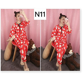 Đồ Bộ Nữ Kate Thái Tay Lửng Cổ Nơ Đủ Họa Tiết Siêu Đáng Yêu- Kèm Hình Thật