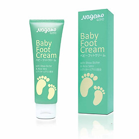 Kem Dưỡng Da Bàn Chân Và Gót Nagano Japan 100ml - Baby Foot Cream Nagano - Hỗ trợ điều trị và ngăn ngừa nứt gót, da bàn chân trắng sáng, mềm mịn da chân