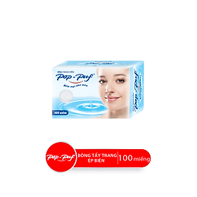 Hộp Bông Tẩy Trang Ép Biên POP-PUF, 100 Miếng/Hộp