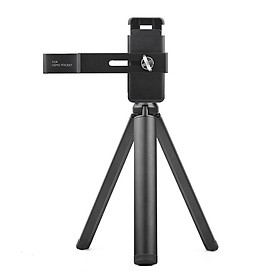 Handheld Mobile Phone Clip Holder Extended Mounting Bracket with Foldable Tripod Stand Kit for DJI OSMO Pocket Handheld