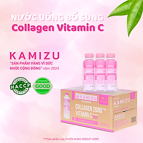 Nước uống bổ sung Collagen Vitamin C Kamizu - Thùng 24 chai