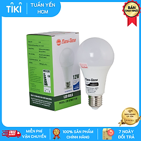 Bộ 06 Bóng đèn LED tròn 12W Rạng Đông, Model LED A70N1/12w