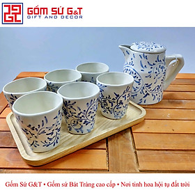 Mua Bộ tích trà vẽ hoa dây xuất Nhật Gốm Sứ G&T