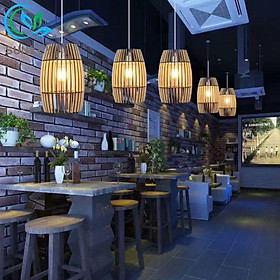 Mua Đèn Gỗ Trang Trí Thả Trần Nơm Cá Kích Thước 19x30cm Chất Liệu Gỗ Plywood Cao Cấp