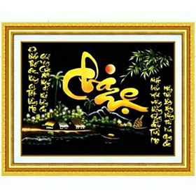 Mua Tranh thêu chữ thập 3D Cha Mẹ (70*51cm) chưa thêu