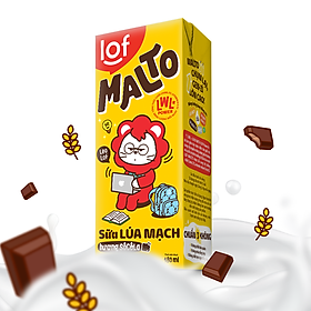 Lof Malto sữa lúa mạch hương socola thùng 180ml x 48 hộp