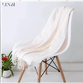Khăn quàng cổ len Cashmere màu tây trơn dày mịn loại đẹp LinBi SP001