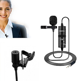 Mua MICRO THU ÂM Cài Áo Boya CV BY-M1 chống ồn  live stream hát karaoke  quay video   Vlog  Chơi game  trò chuyện qua Zoom  SKYPE Tương thích smartphone  máy ảnh  máy quay phim  máy thu âm  máy tính bảng  máy tính bàn  Laptop - Hàng chính hãng