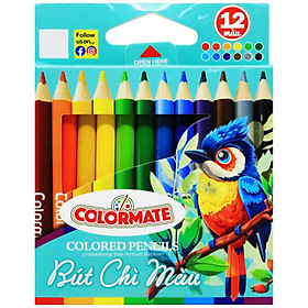 Colormate - Hộp Giấy 12 Cây Bút Chì Màu Ngắn