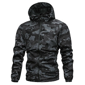 ÁO KHOÁC DÙ NAM HỌA TIẾT LẠ CÓ NÓN