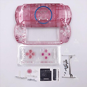 Miễn phí vận chuyển Pha Lê Màu Sắc Cho PSP3000 PSP 3000 3004 Tay Cầm Chơi Game Vỏ Thay Thế Toàn Bộ Vỏ Vỏ Có Bộ Nút Màu sắc: hồng trong