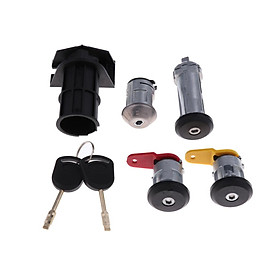 Set Of Car Ignition Switch Lock Cylinder + Door Lock