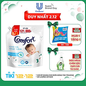Nước Xả Vải Comfort Cho Da Nhạy Cảm (3.2L/Túi) - Phù Hợp Với Làn Da Em Bé