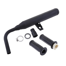 Motorcycle  Exhaust  Pipe + 7/8" Handle Grips for  PW50