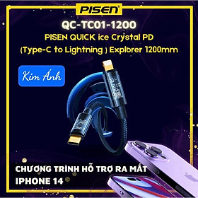 Mua Cáp Pisen Quick Ice Crystal PD Type-C to L Explorer 1200mm (QC-TC01-1200)  dây dù chống rối  hàng chính hãng