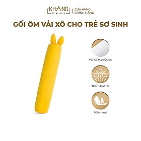 Gối Ôm Vải Xô Cho Trẻ Sơ Sinh Khang Home Thấm Hút Tốt 12x60cm